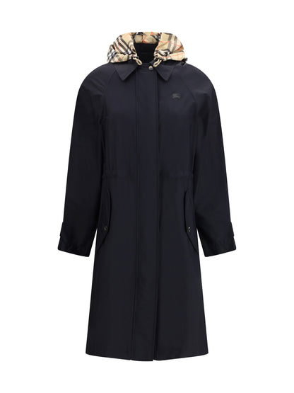 BURBERRY L newbury parka in stretch nylon twill