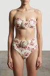 02 bikini top in floral print fabric