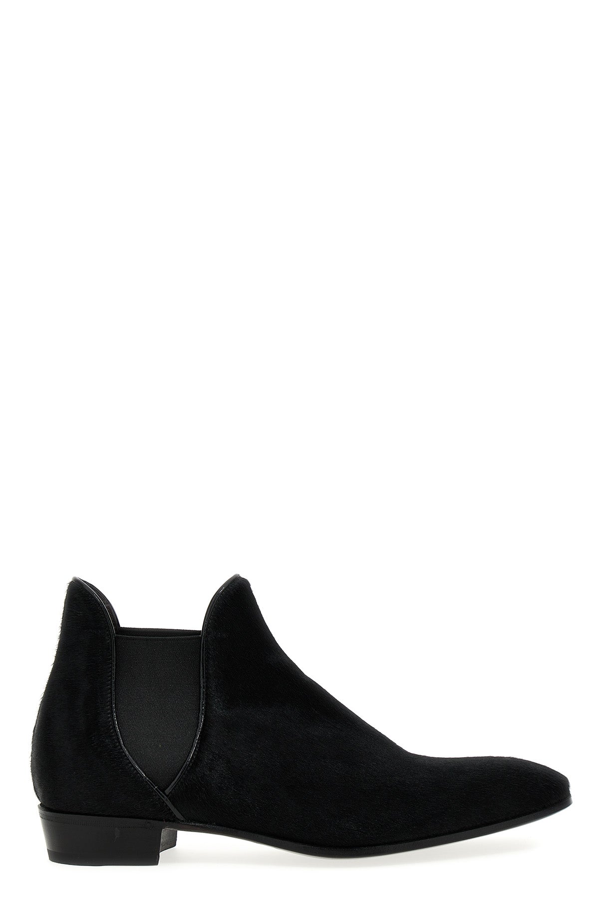 calf hair ankle boots