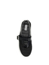 mesh and crocodile-print leather ballerinas