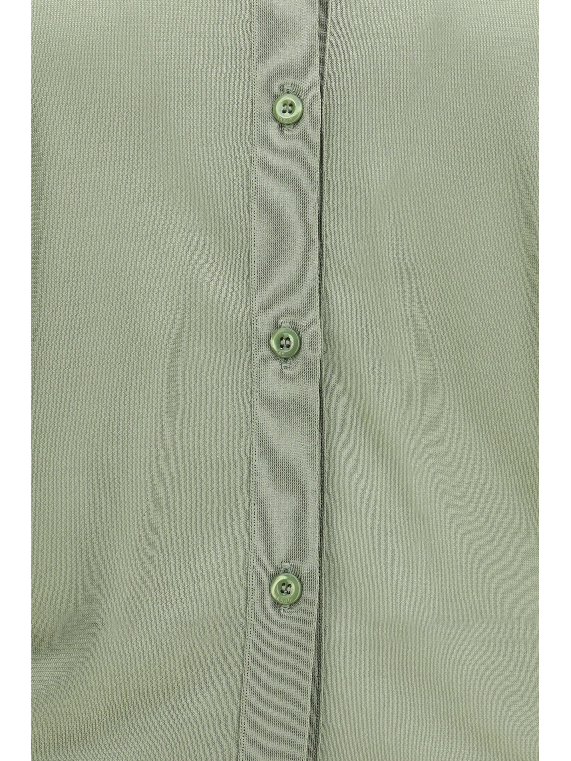 cardigan crewneck in viscose with embroidered logo