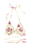 re26 triangle floral print bikini top