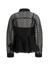 polka dot organza shirt