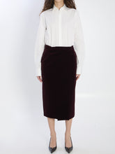 SAINT LAURENT 38 wrap skirt in velvet