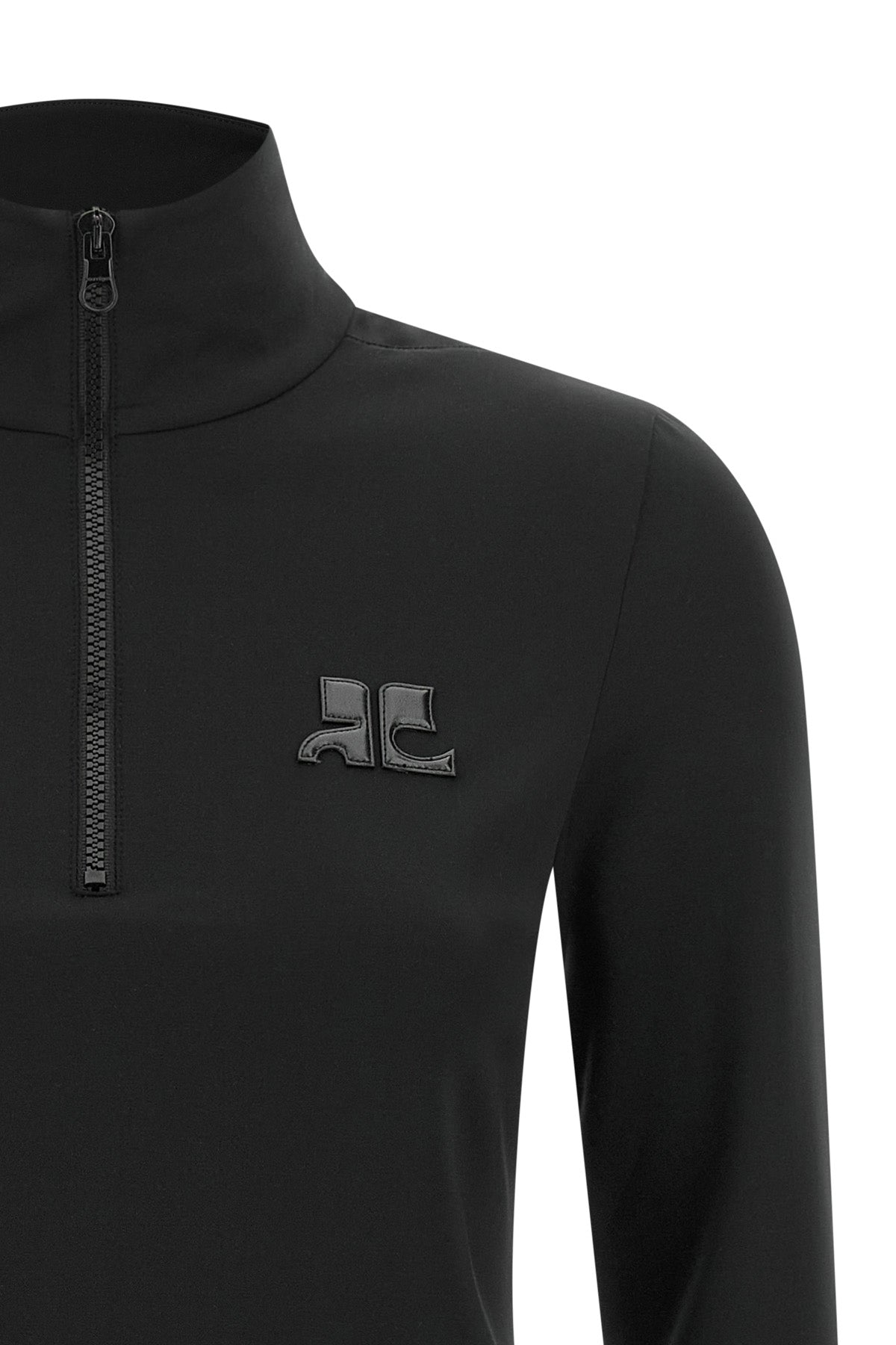 the second-skin jersey by courrèges defines a tight and structured silhouette