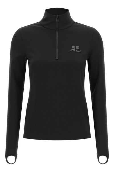the second-skin jersey by courrèges defines a tight and structured silhouette