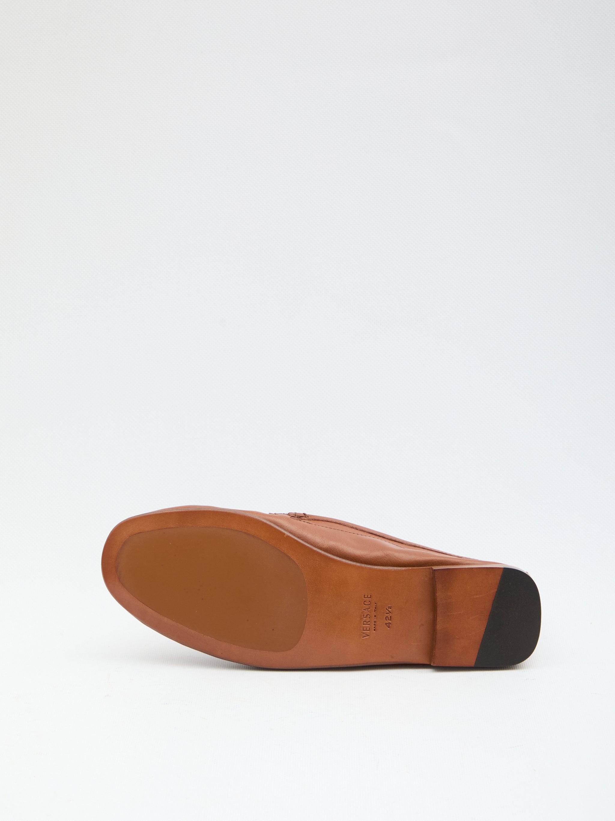 medusa leather loafers