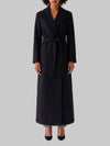 wool coat with a belt in virgin wool