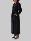 wool coat with a belt in virgin wool