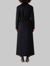 wool coat with a belt in virgin wool