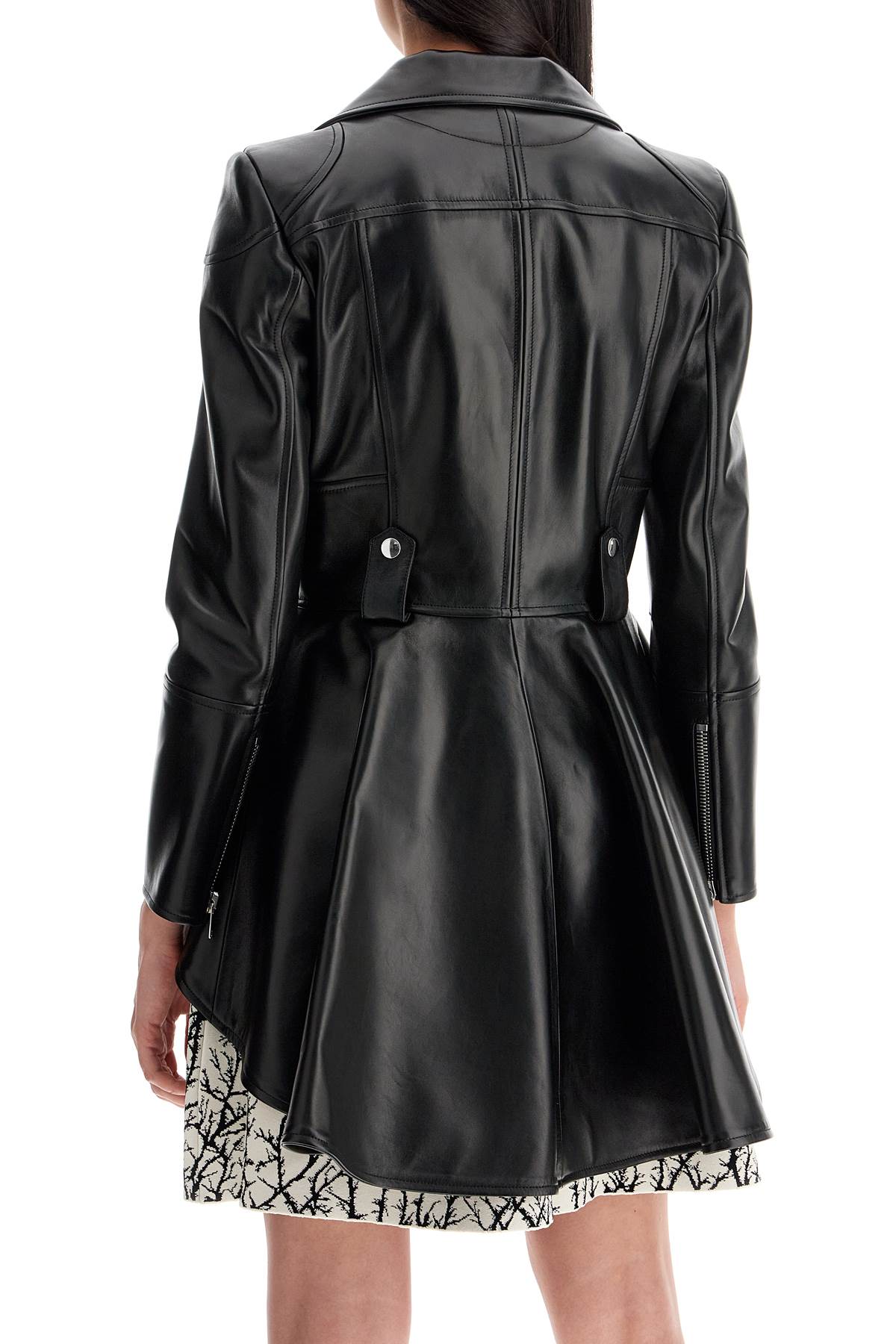 peplum leather biker jacket