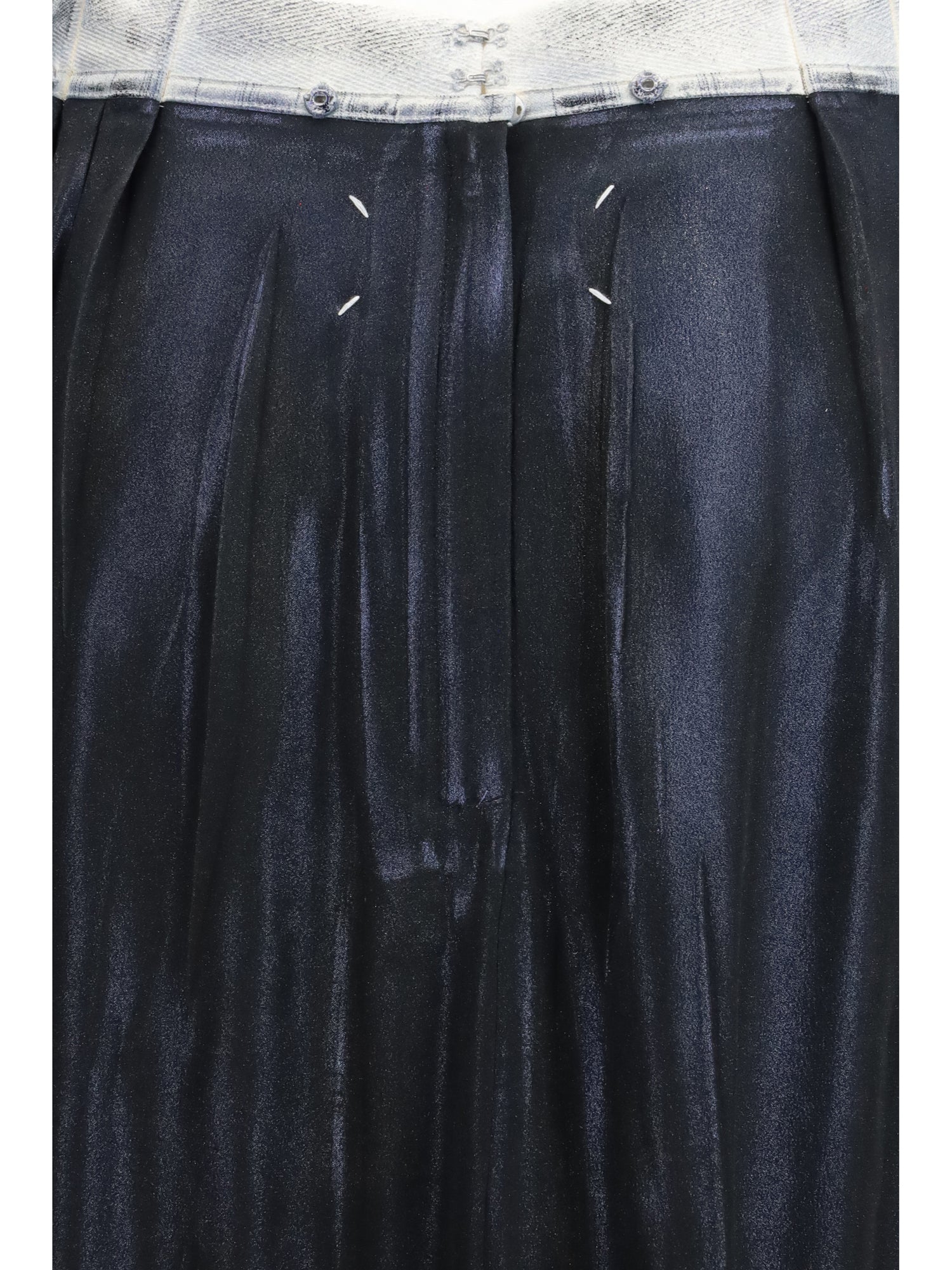 MARGIELA 44 foil-treated midi skirt