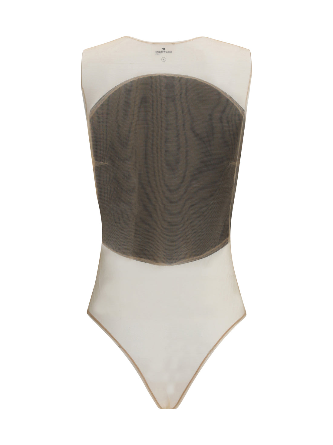 COURRÈGES M satin illusion hoop bodysuit