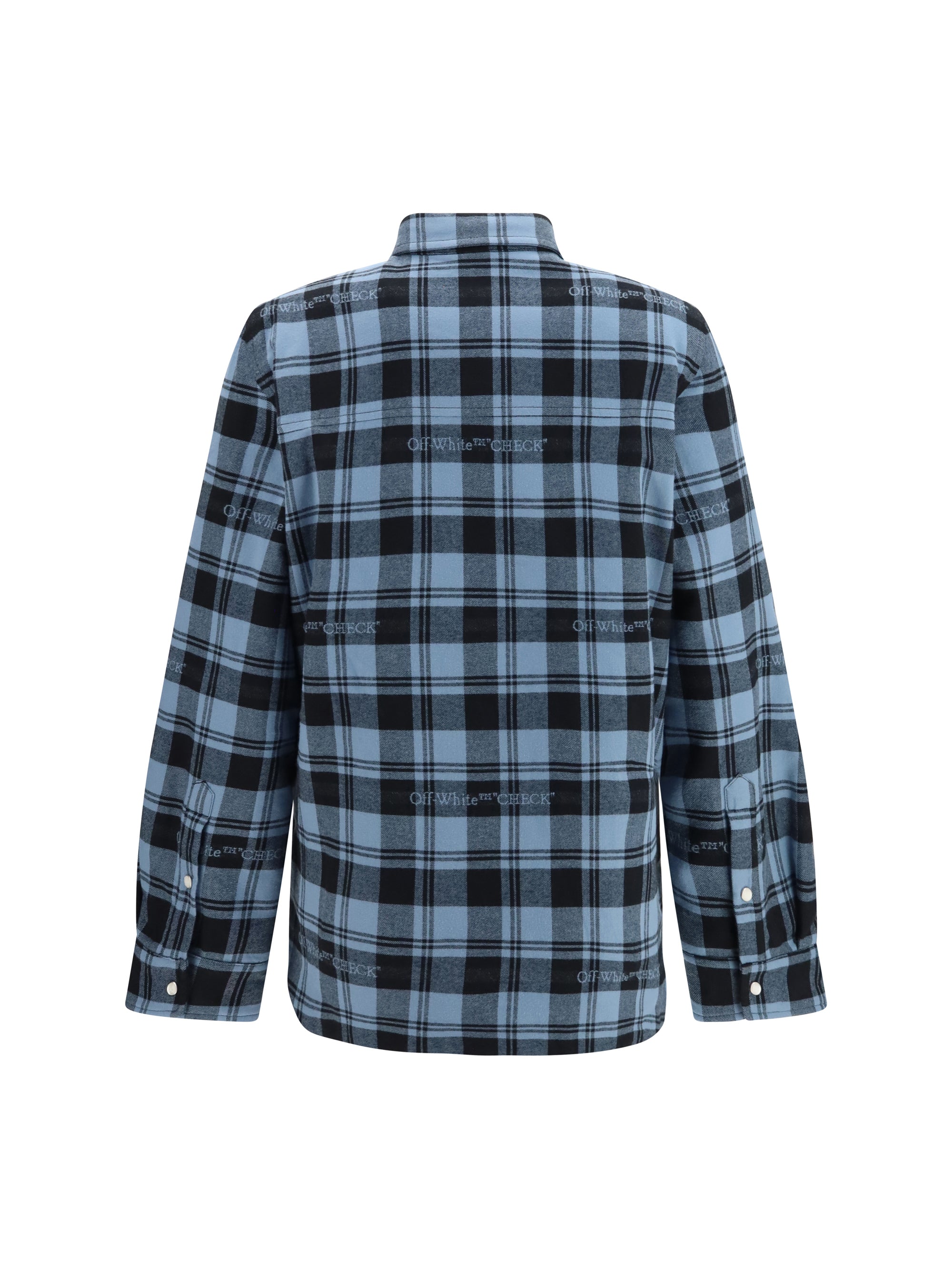 check flannel padded overshirt