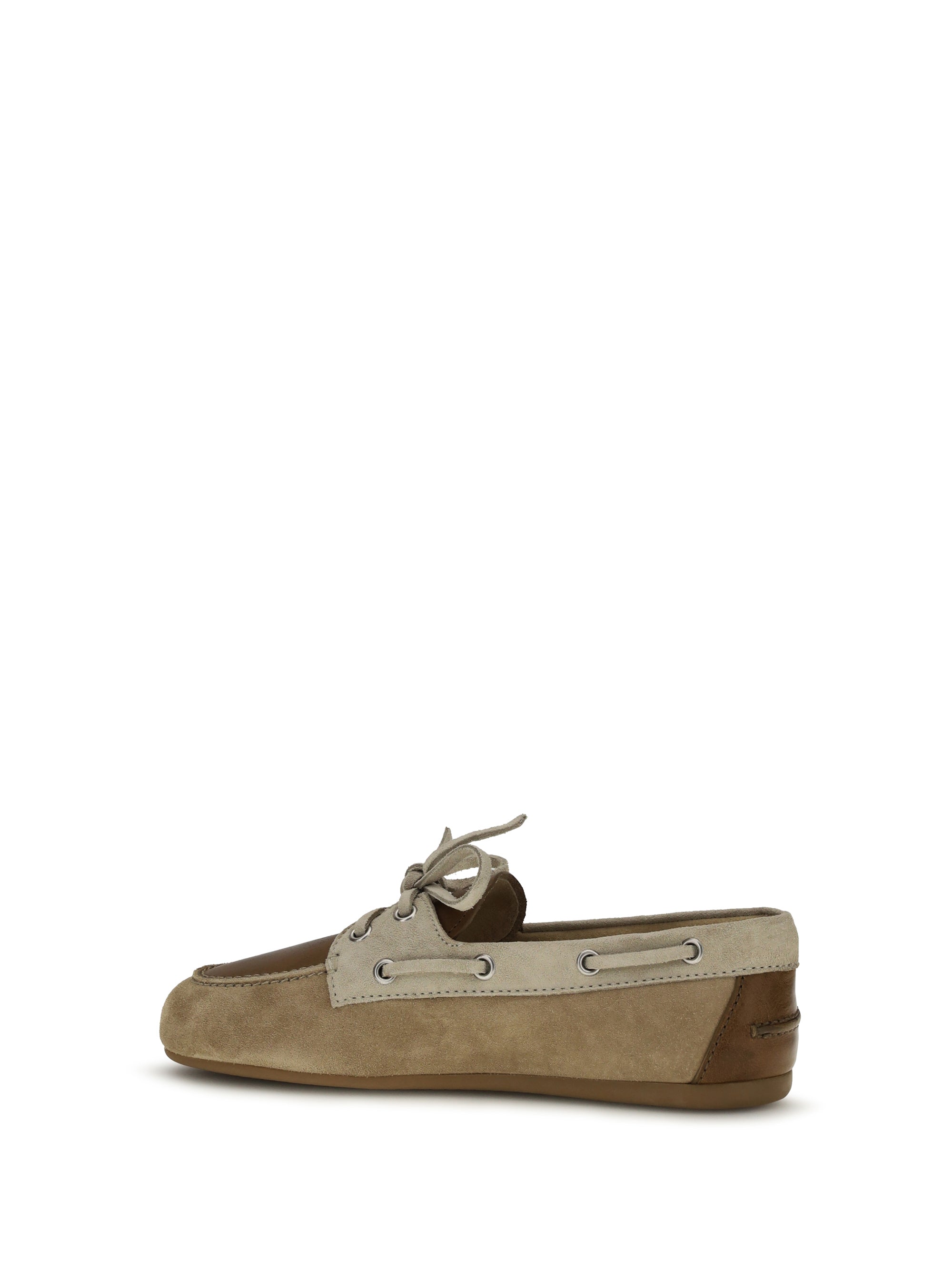 leather and suede loafers