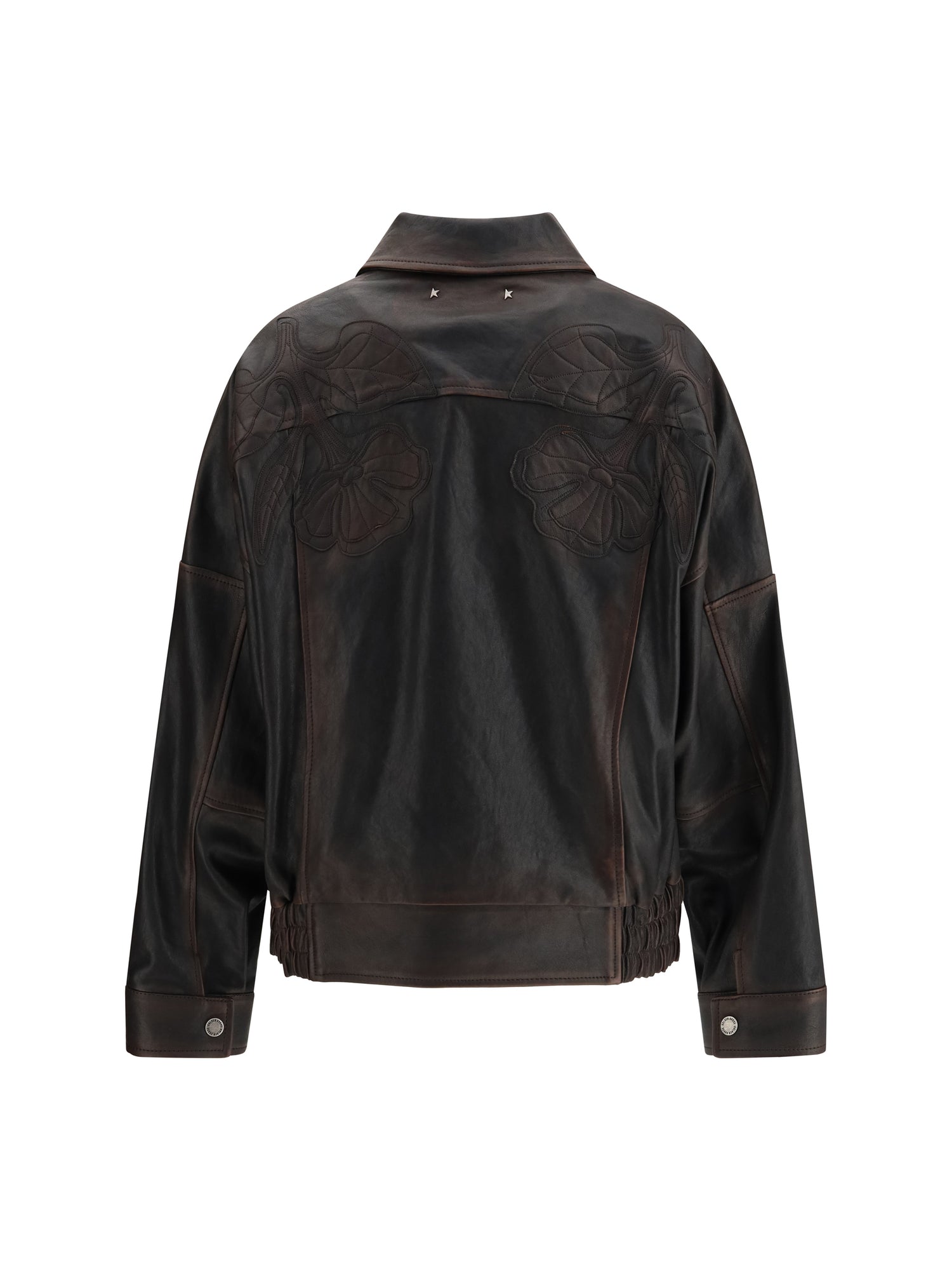 GOLDEN GOOSE 42 nappa leather bomber jacket