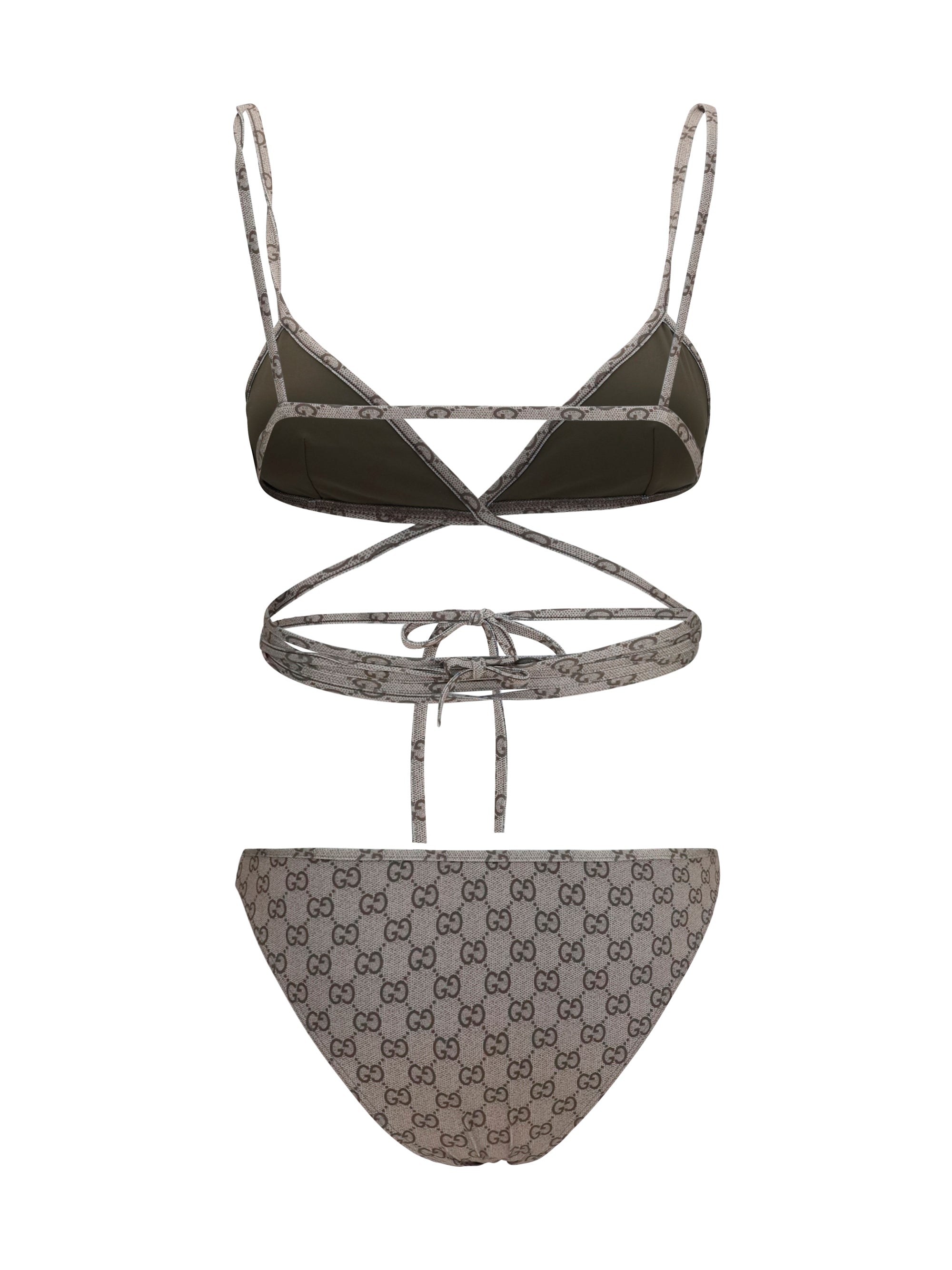 printed stretch jersey bikini