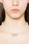 mini bas relief pearl chocker
