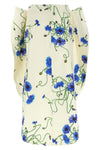 long skirt in all-over floral print cotton