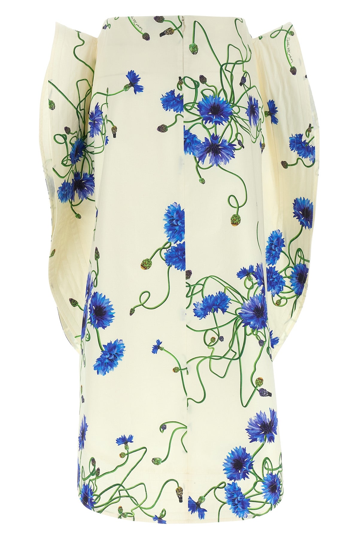long skirt in all-over floral print cotton
