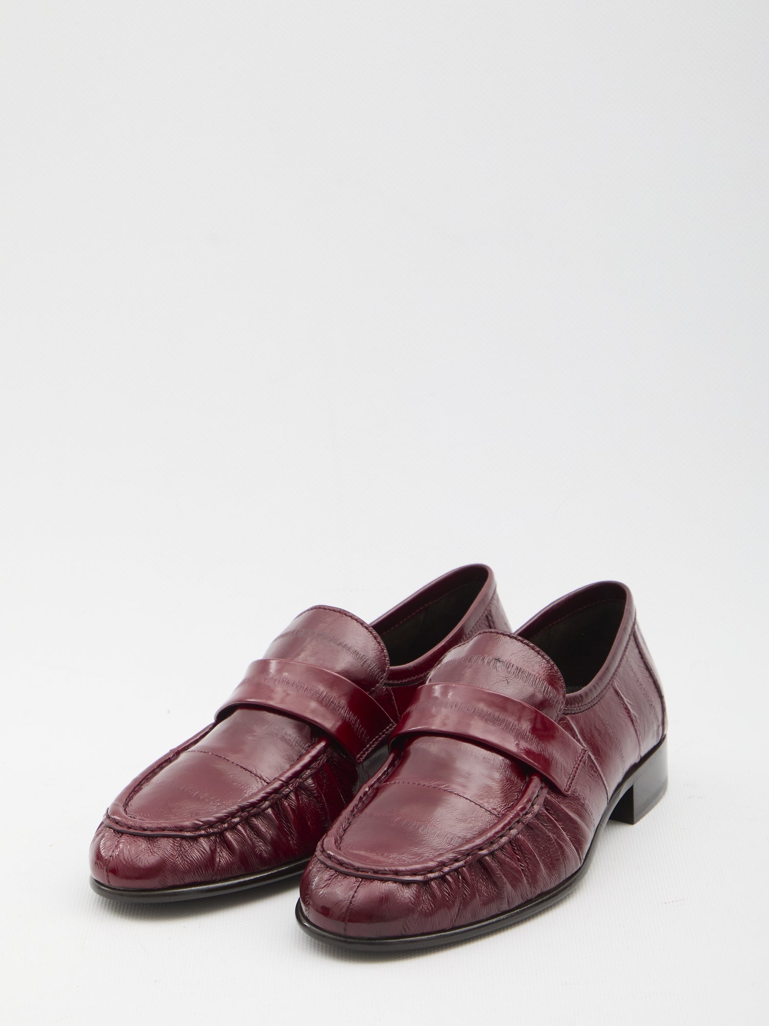 THE ROW 36 eel leather loafers