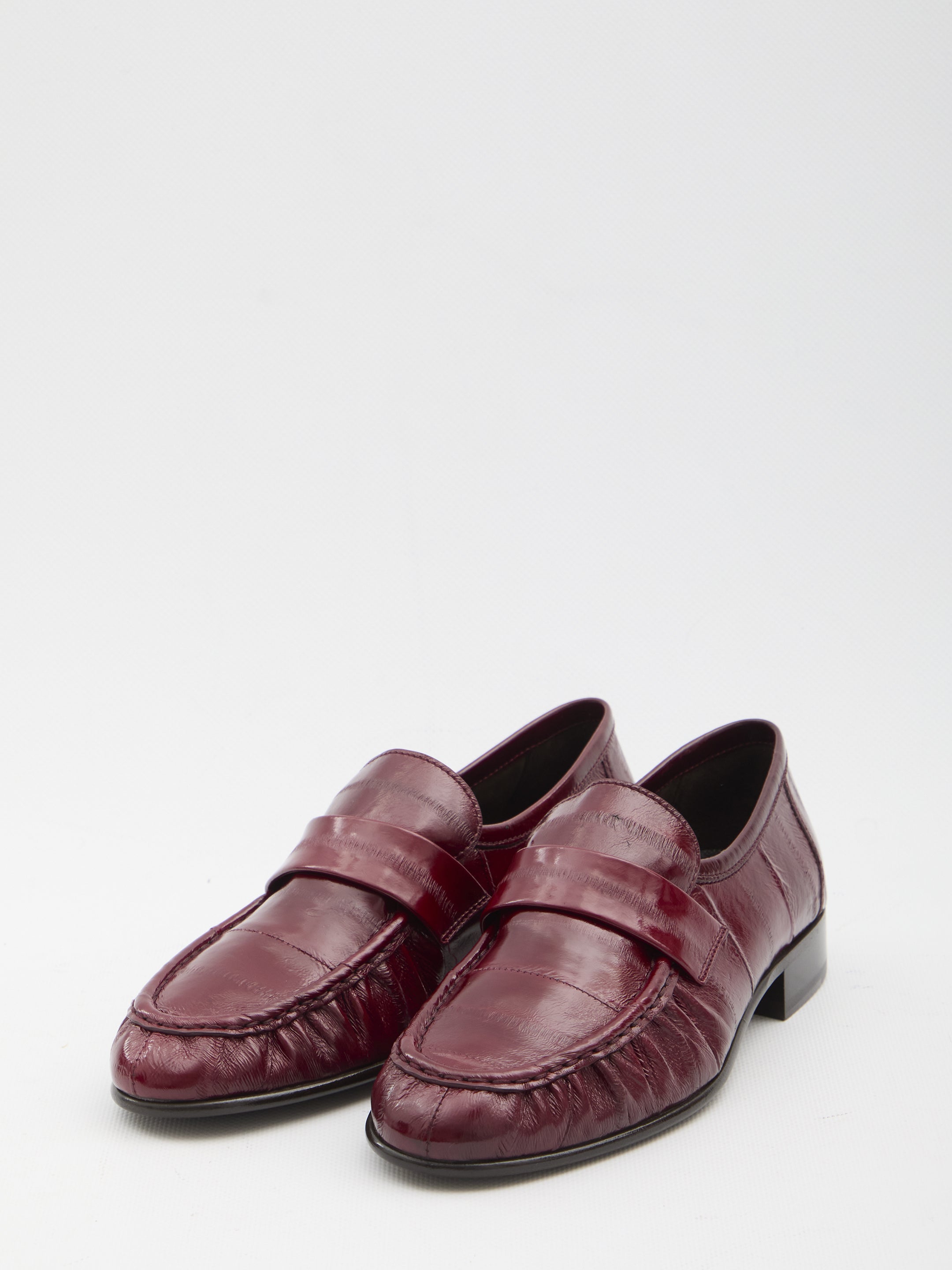 THE ROW 36 eel leather loafers