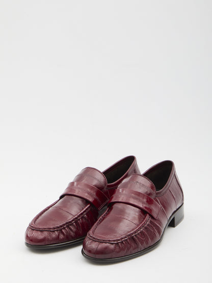 THE ROW 36 eel leather loafers