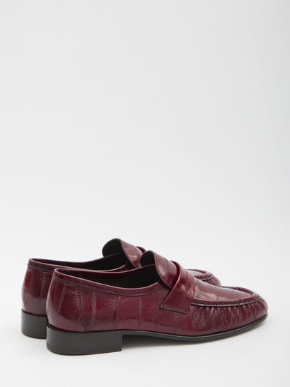 THE ROW 36 eel leather loafers