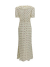 silk polka-dot midi dress