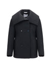 structured high-neck peacoat