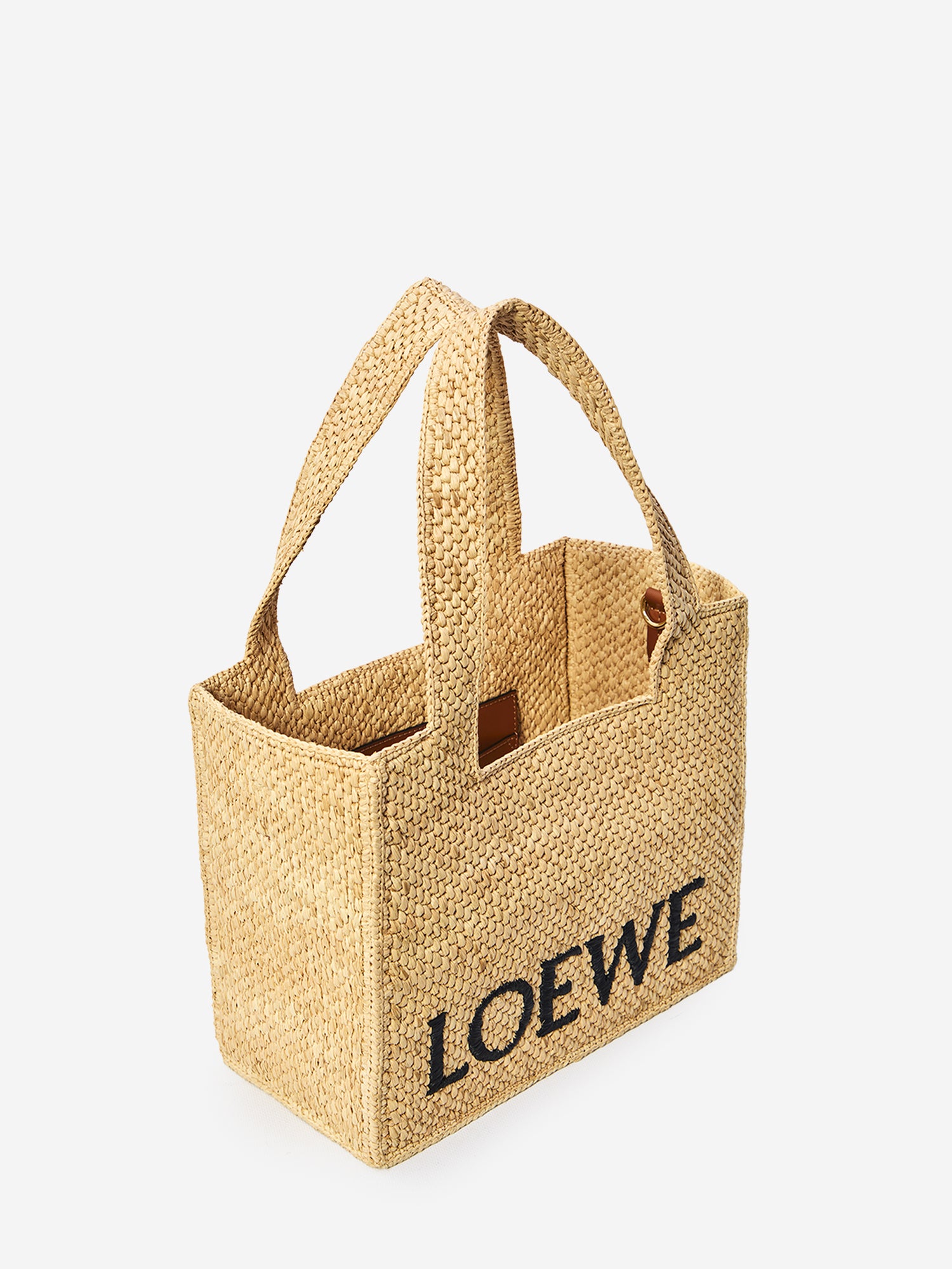 LOEWE OS tote bag in raffia medium