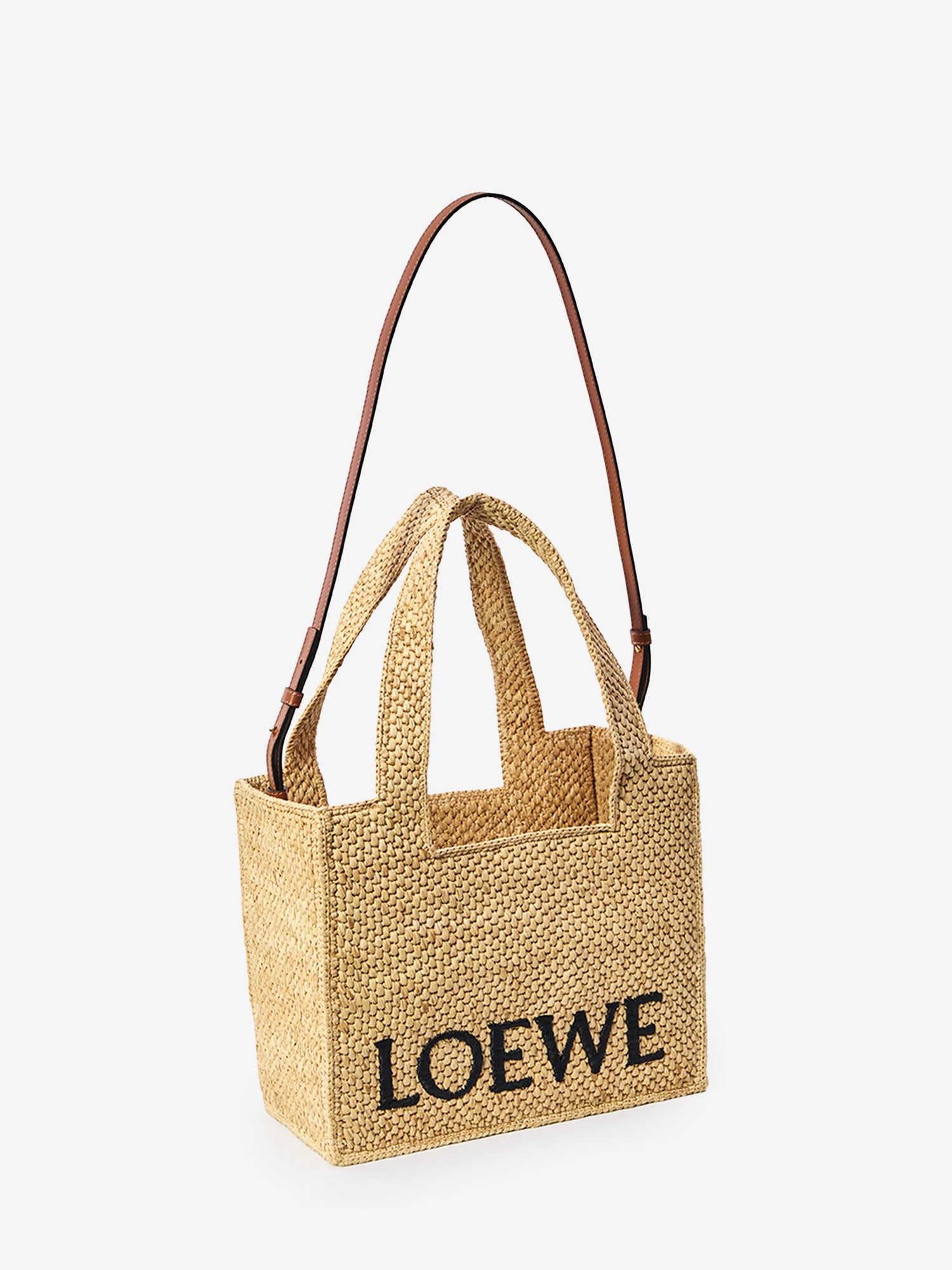 LOEWE OS tote bag in raffia medium