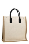 rive gauche north/south canvas shopping bag