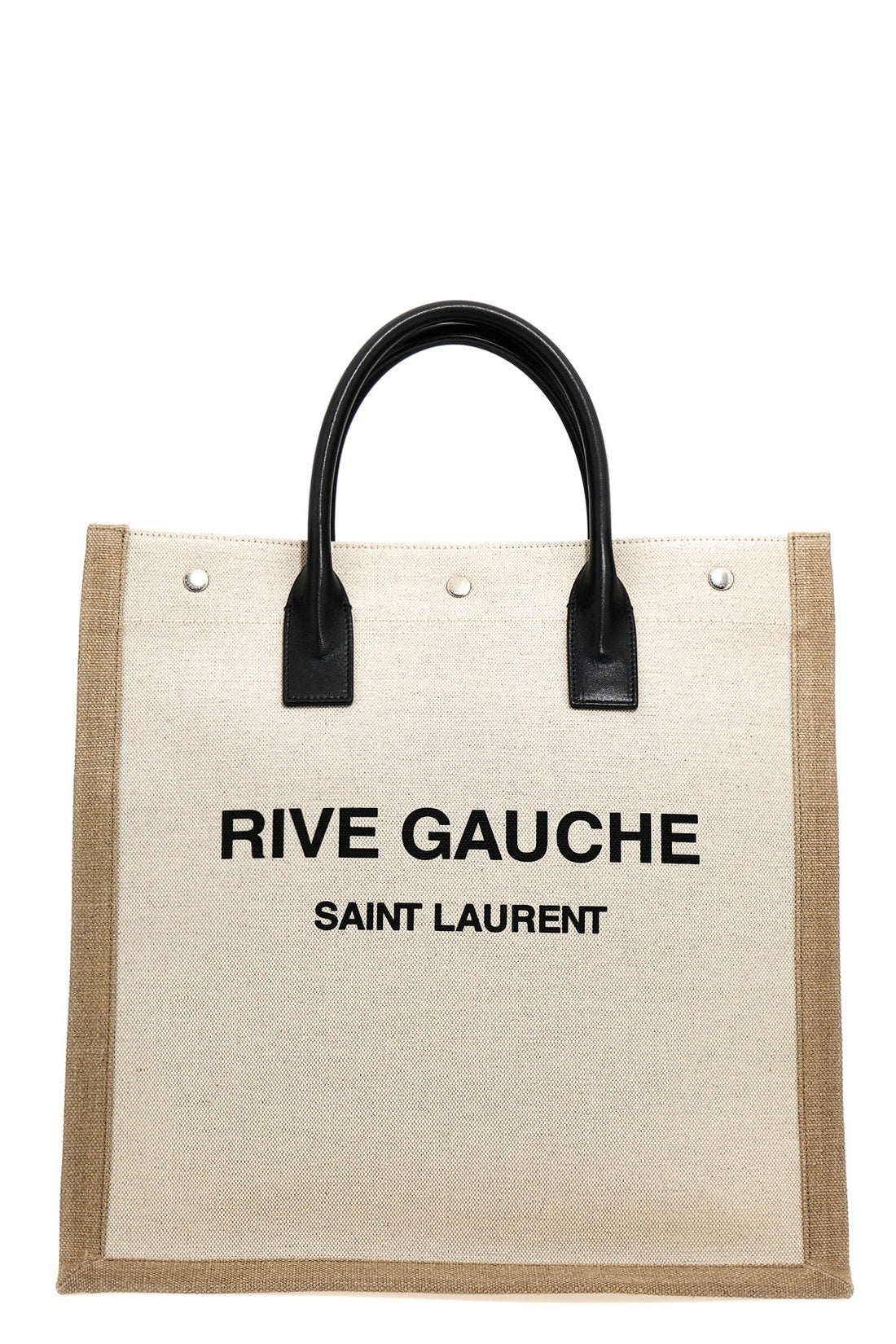 SAINT LAURENT OS rive gauche north/south canvas shopping bag