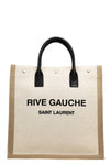 rive gauche north/south canvas shopping bag