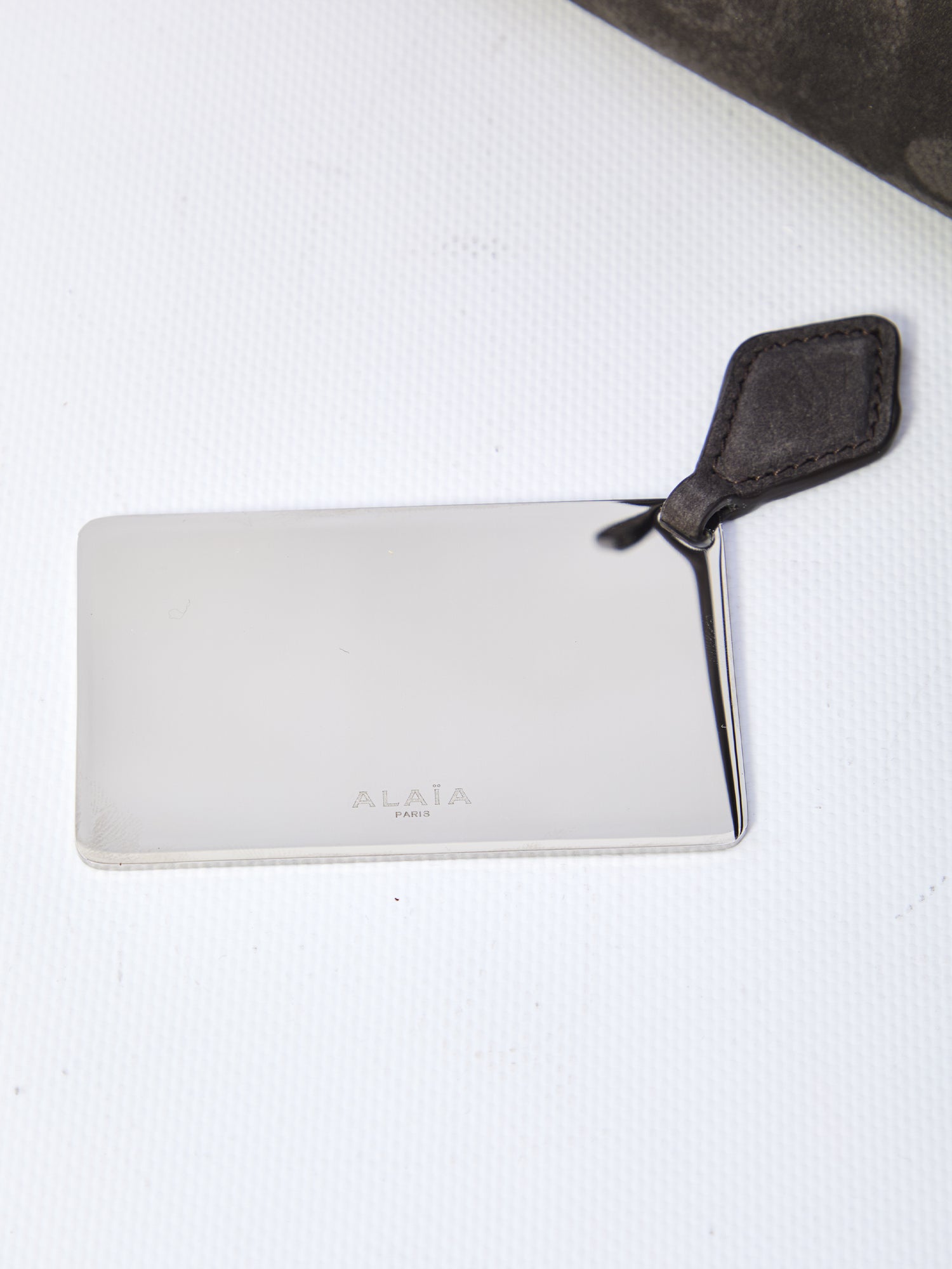 ALAIA OS le teckel media bag in nubuck 