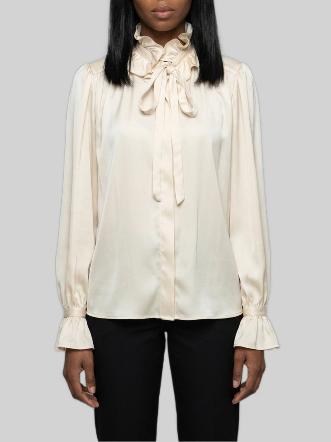 SUTTON NEW YORK 42 champagne ruffled shirt