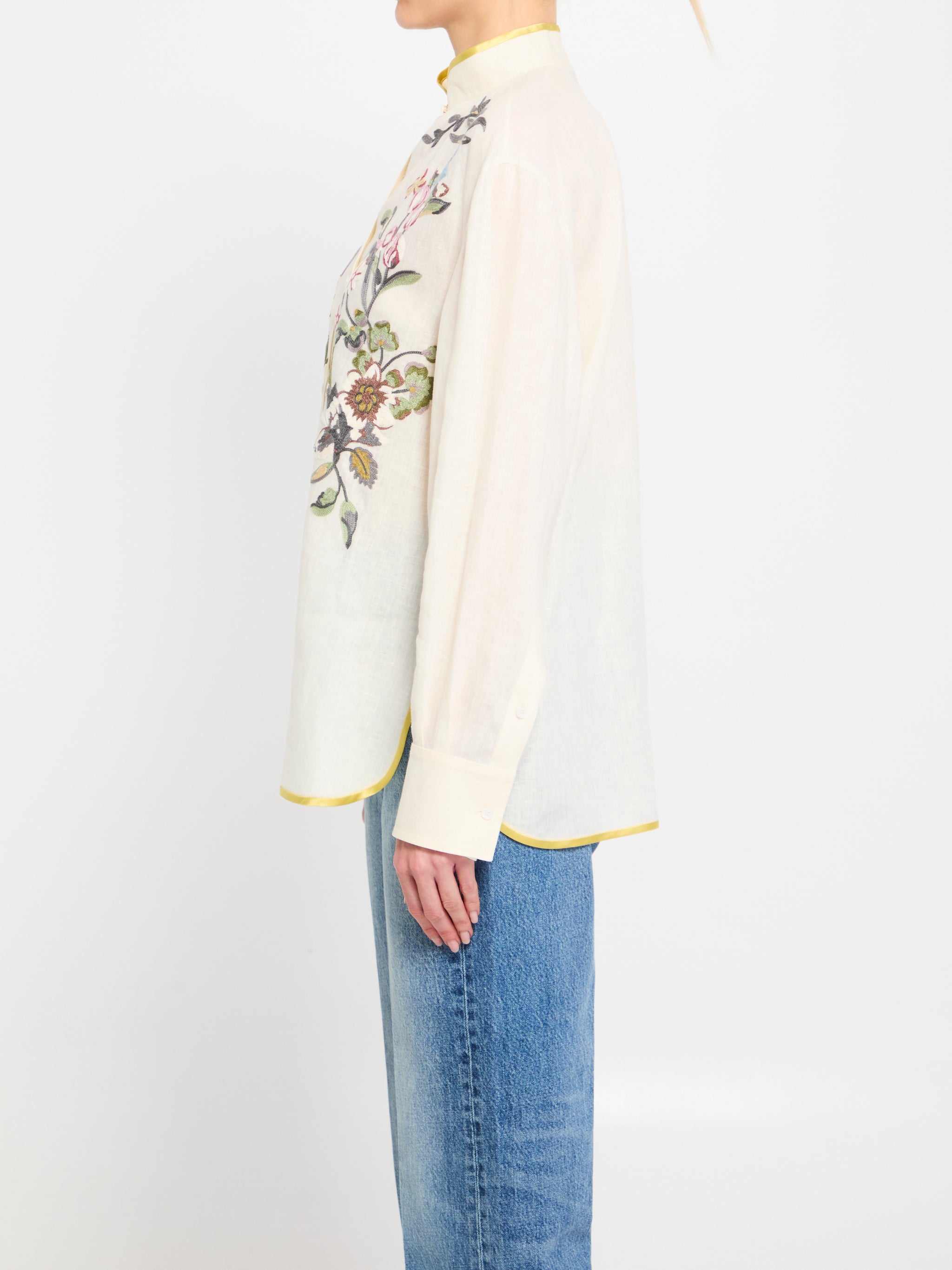 linen shirt with embroidery