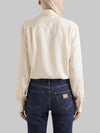 white silk shirt