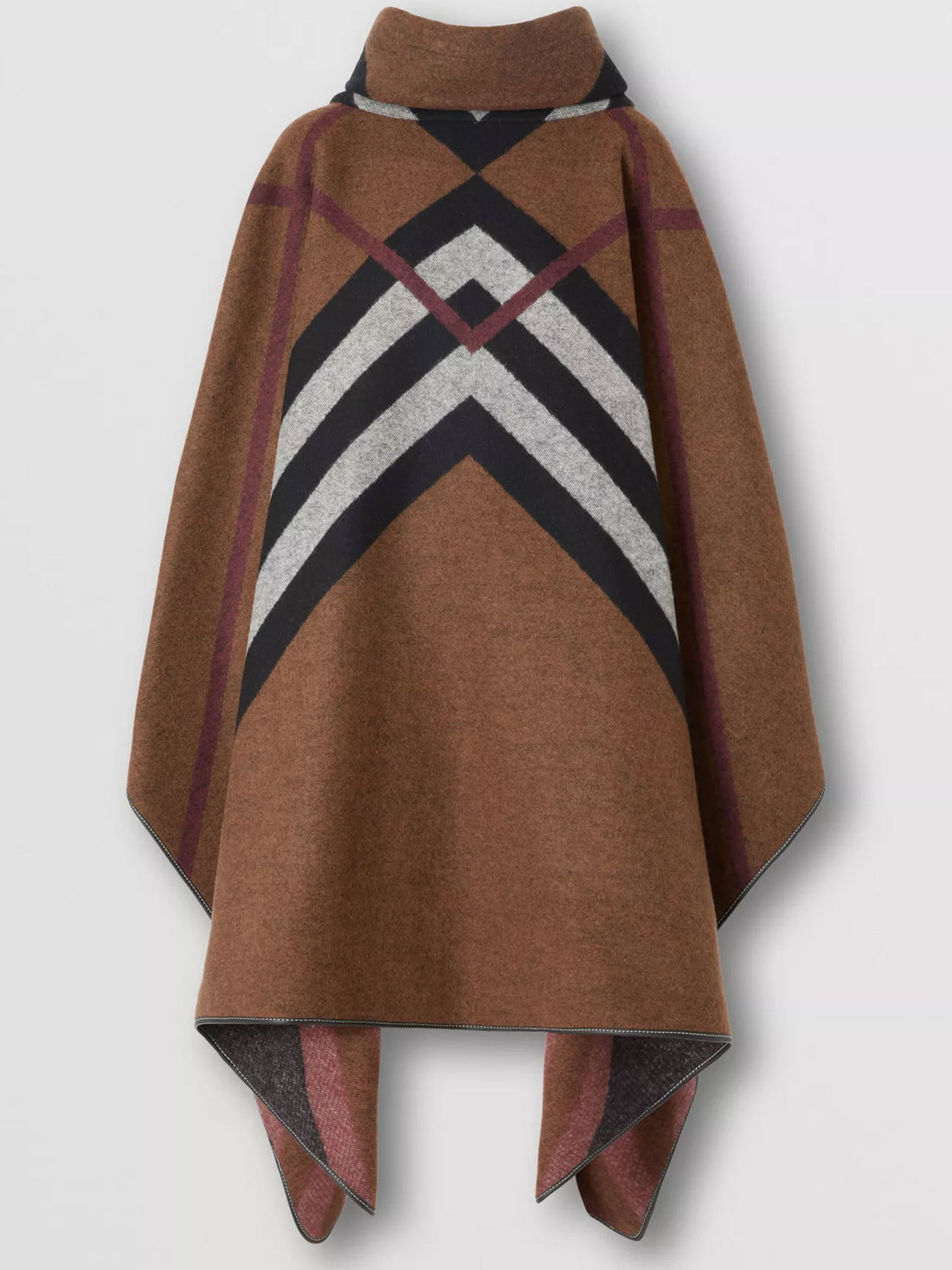 BURBERRY XS-S chevron check poncho