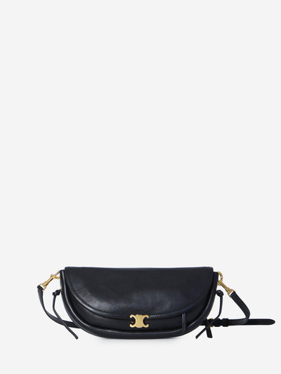 halfmoon soft triomphe bag small in black
