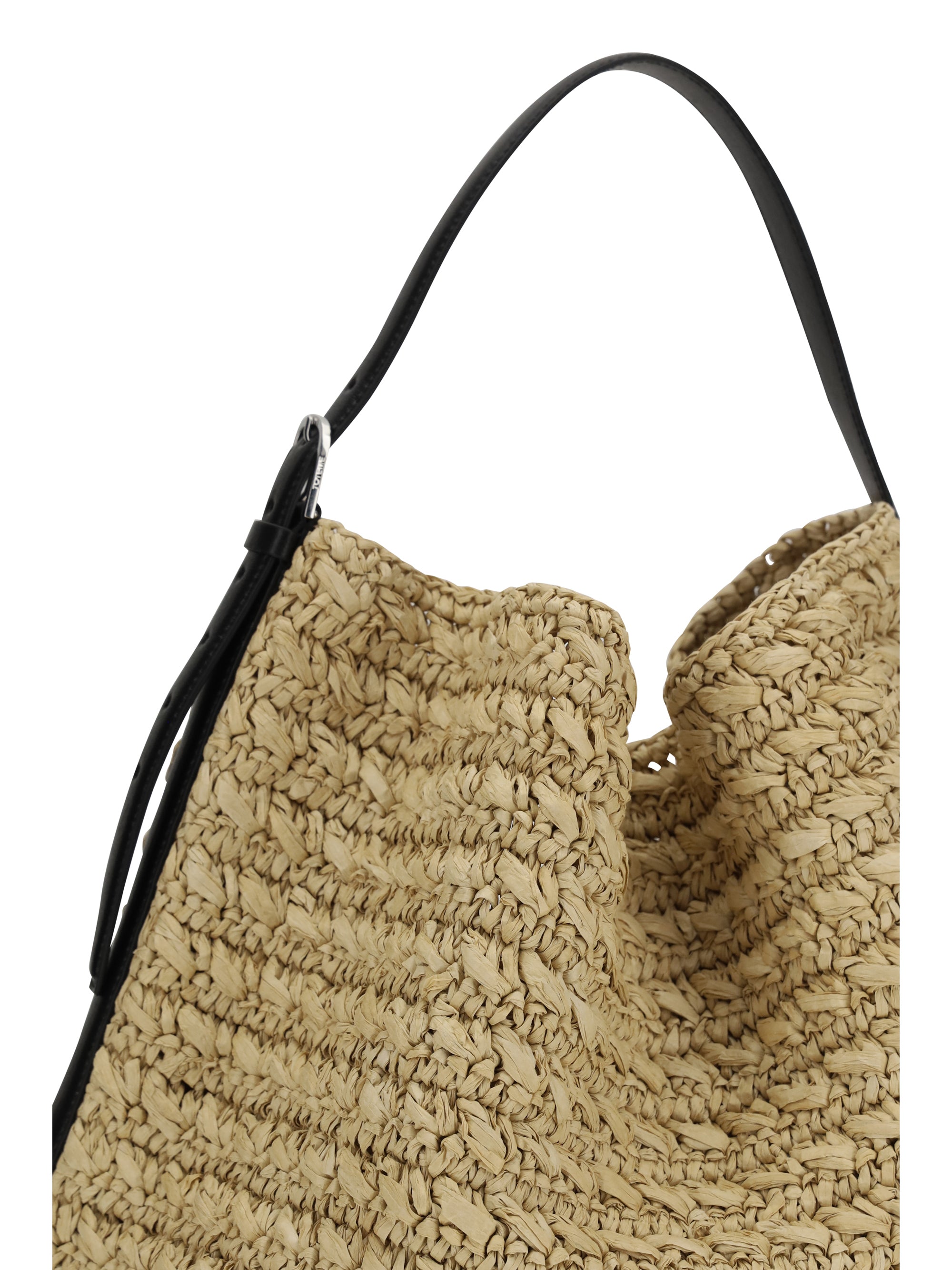 paper raffia tote shoulder bag
