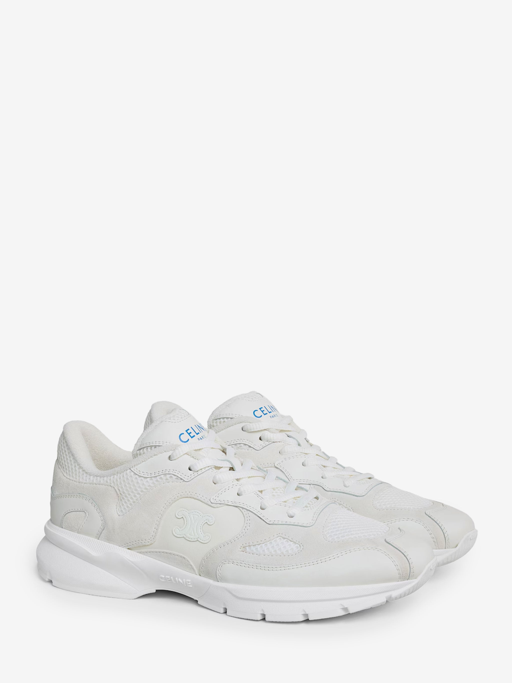 optical white runner sneakers
