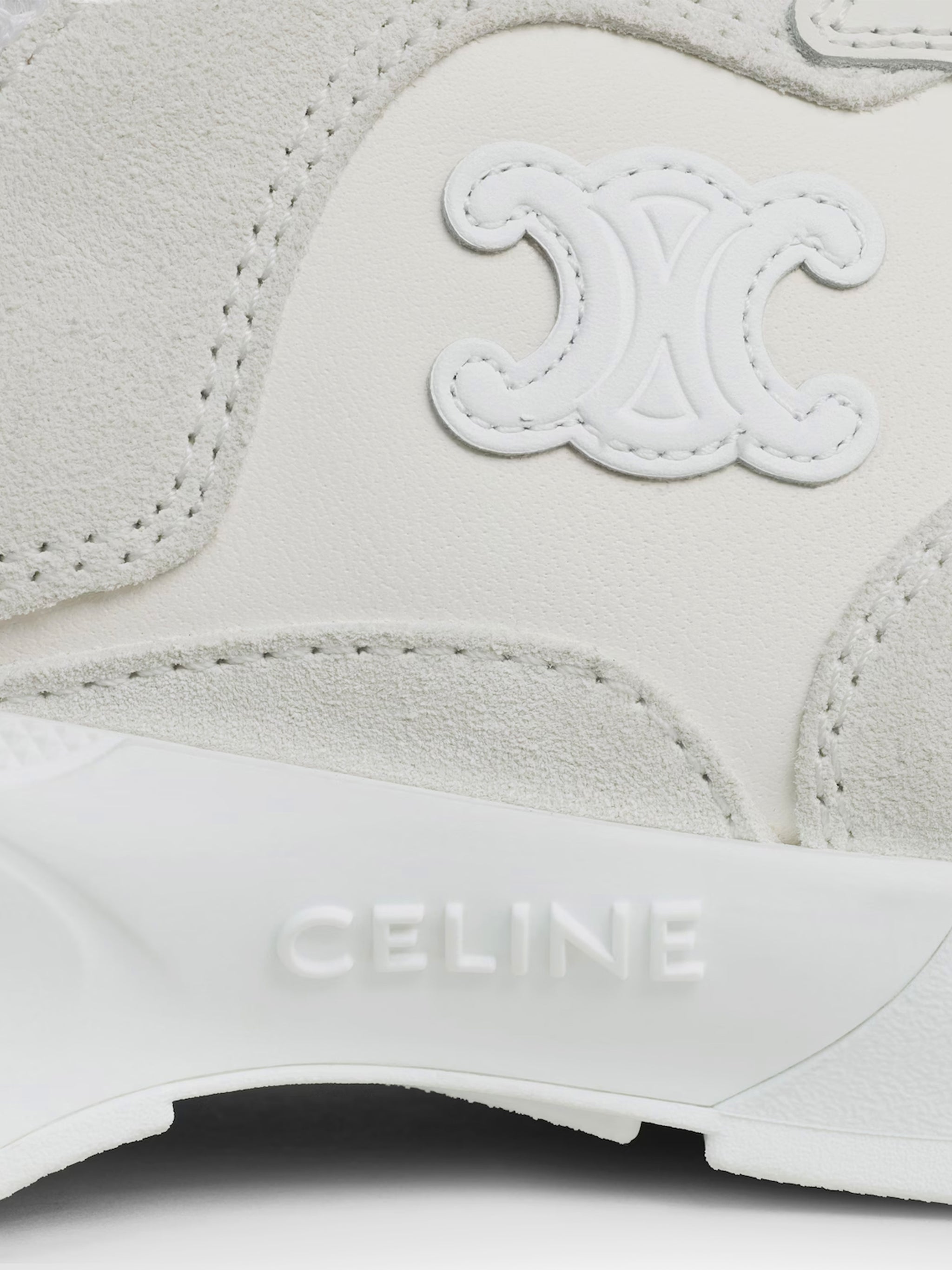optical white runner sneakers