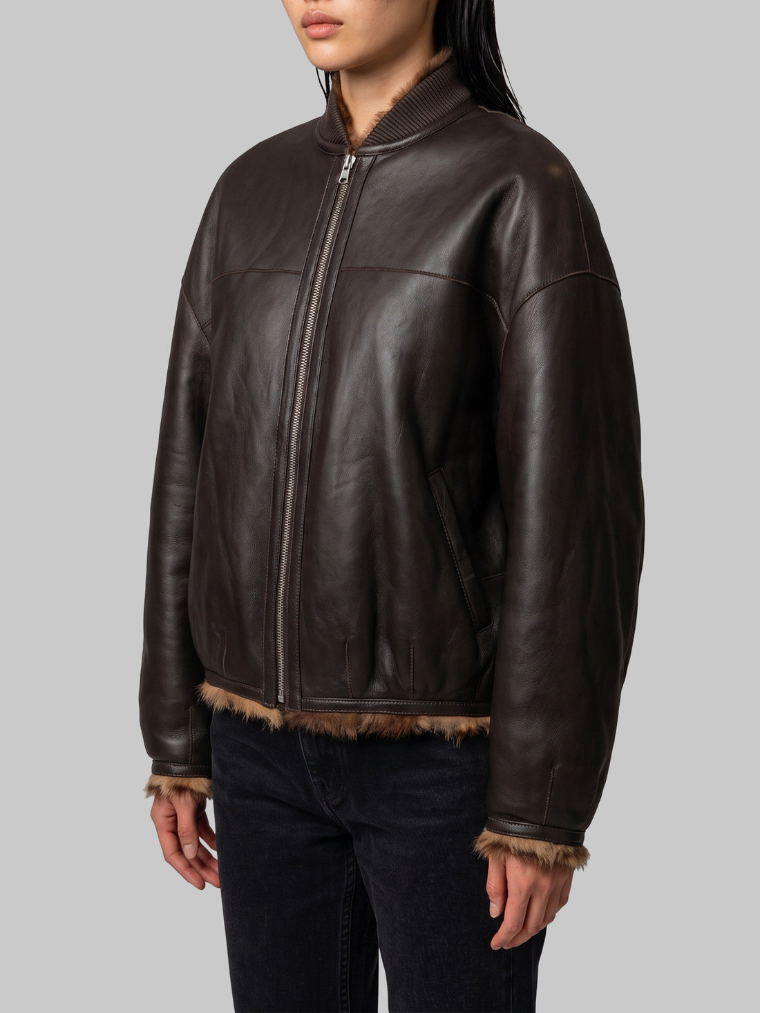 ARMA 36 reversible animal print bomber