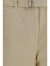 wide-leg denim pants with belt