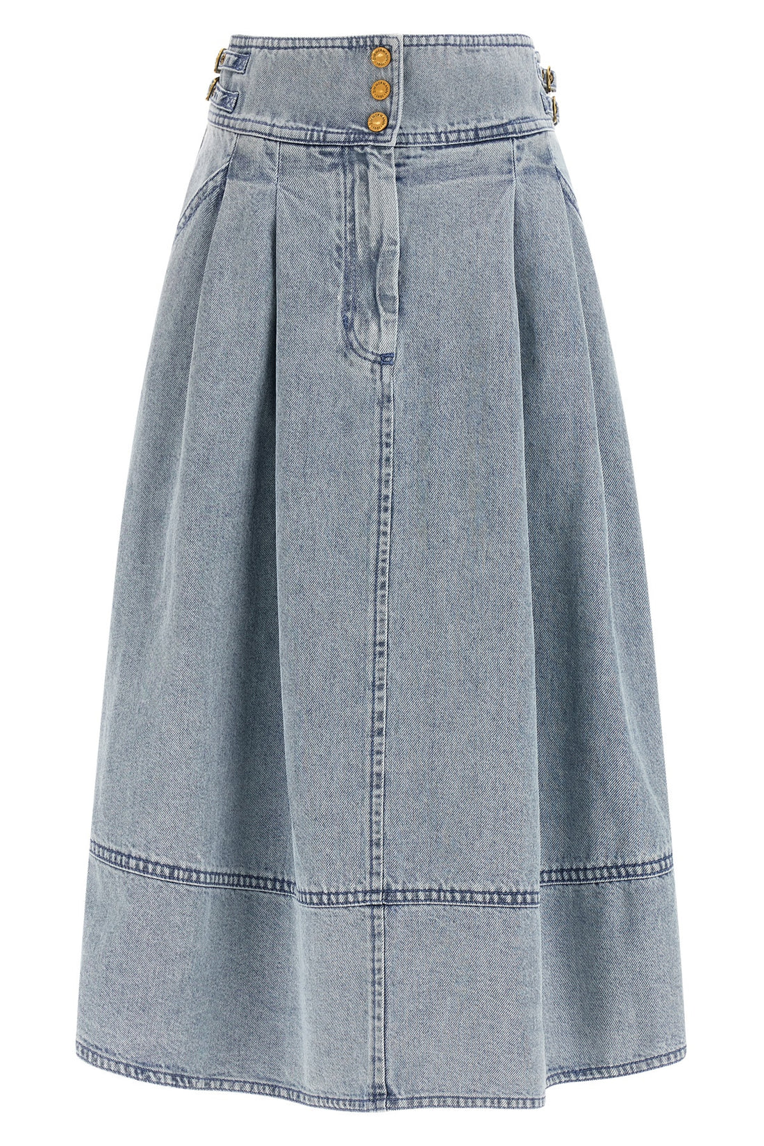 ZIMMERMANN 1 cotton denim midi skirt