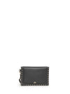 grainy calfskin rockstud pouch