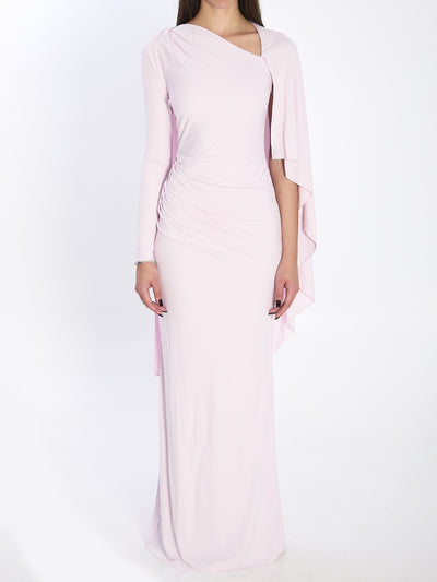 jersey drape midi dress
