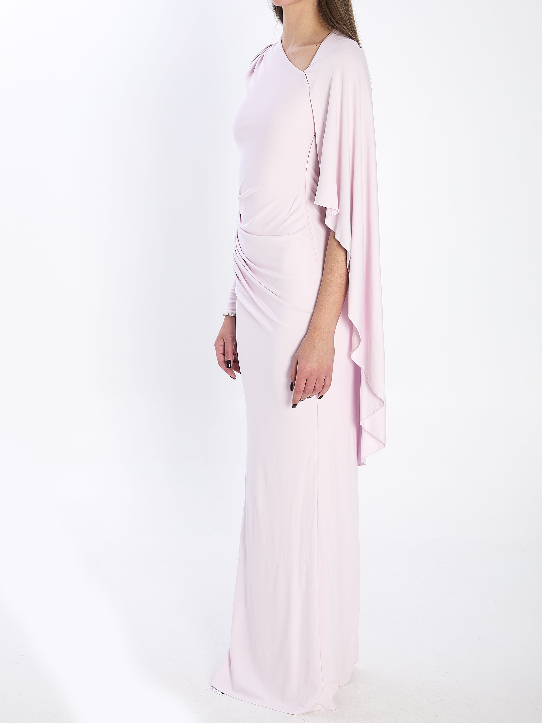 SELF PORTRAIT 6 jersey drape midi dress